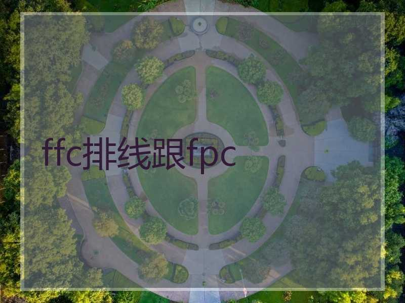 ffc排线跟fpc