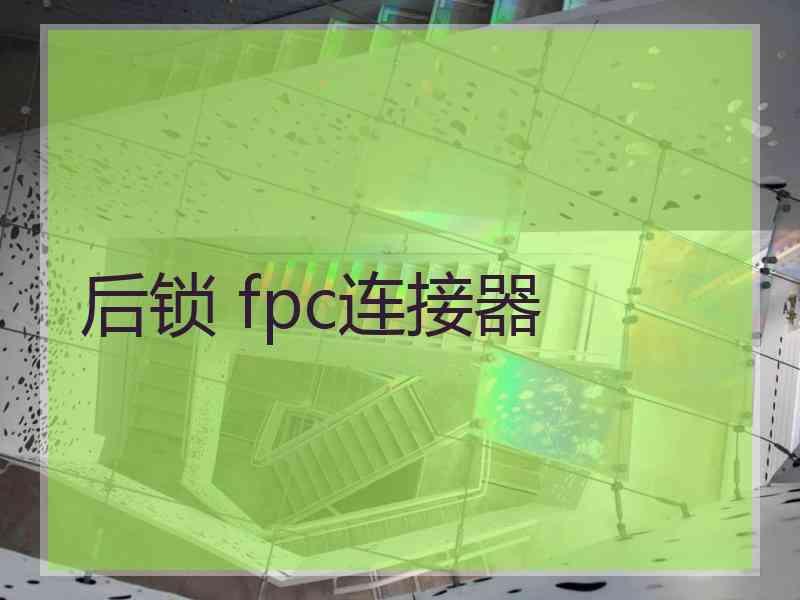 后锁 fpc连接器