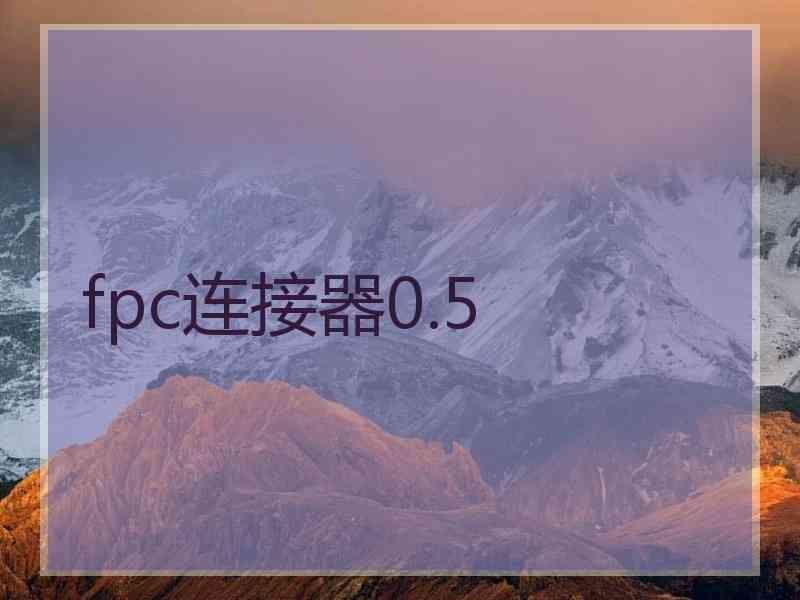 fpc连接器0.5