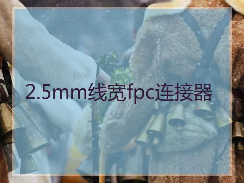 2.5mm线宽fpc连接器