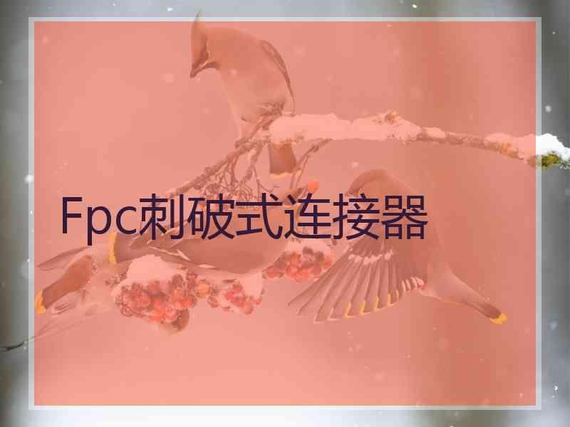 Fpc刺破式连接器