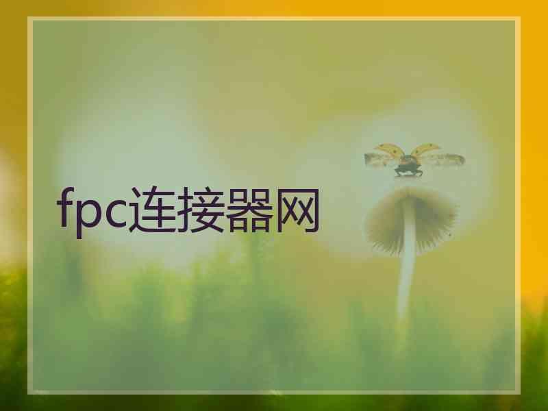 fpc连接器网