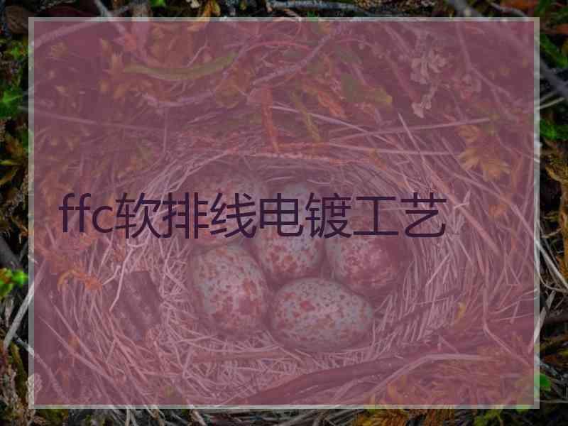 ffc软排线电镀工艺